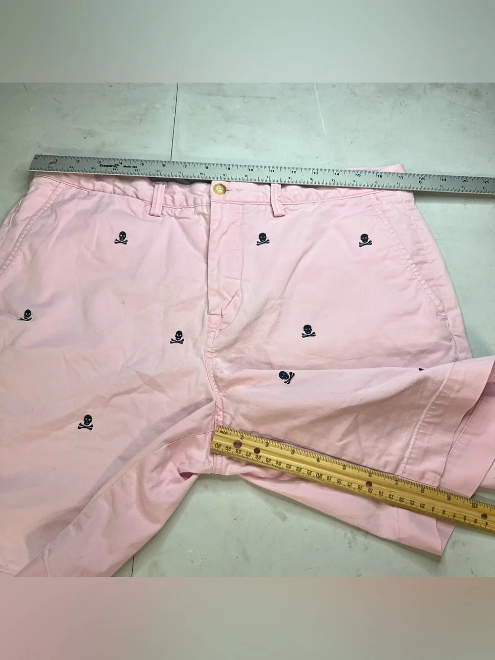 Polo Ralph Lauren Skull Crossbones All Over Print Shorts Mens 34 Pink